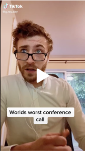 Screenshot TikTok Videokonferenz Fail